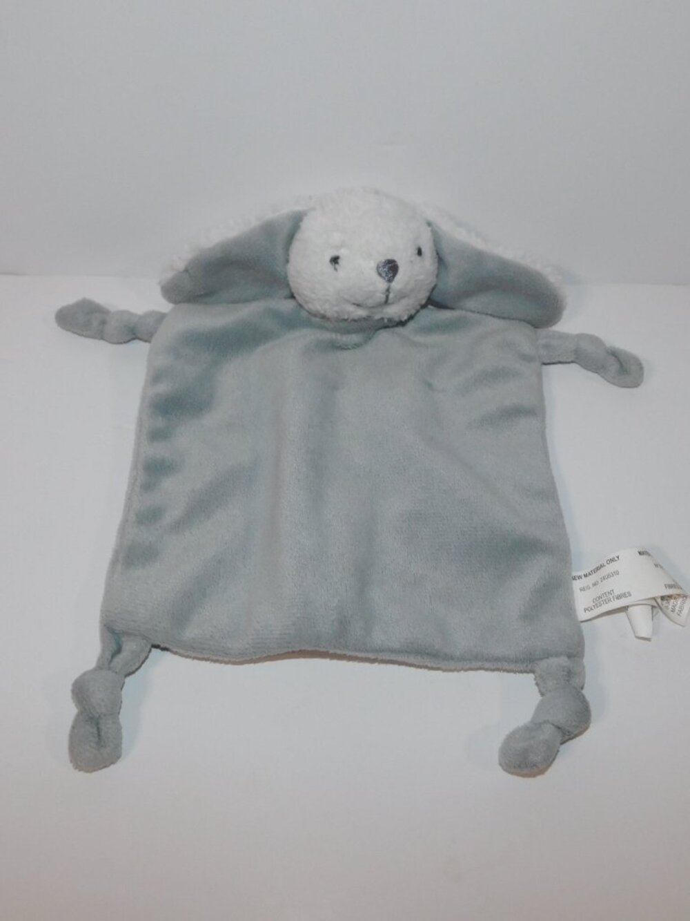 Dan Dee Gray White Rattle Bunny Rabbit Security blanket Baby Lovey nunu Soother